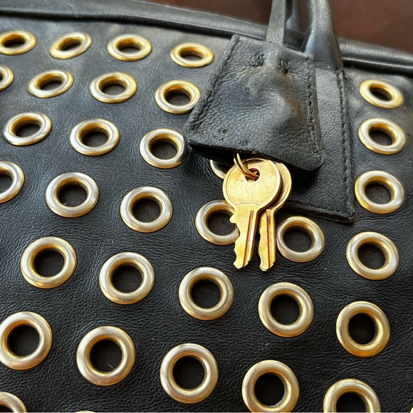 Prada: Grommet Robot Keychain with Lock & Key Tote Bag *RARE* - Picture 12 of 16